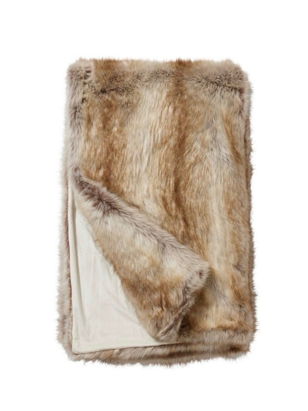 Donna Salyers Fabulous Furs Limited Edition Blonde Fox Faux Fur Throw 60 x 72